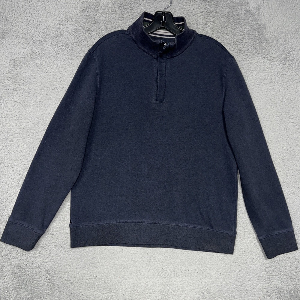 UNTUCKit Corral Sweater Men's Size M Black Mock Neck 1/4 Zip Sweatshirt Pullover